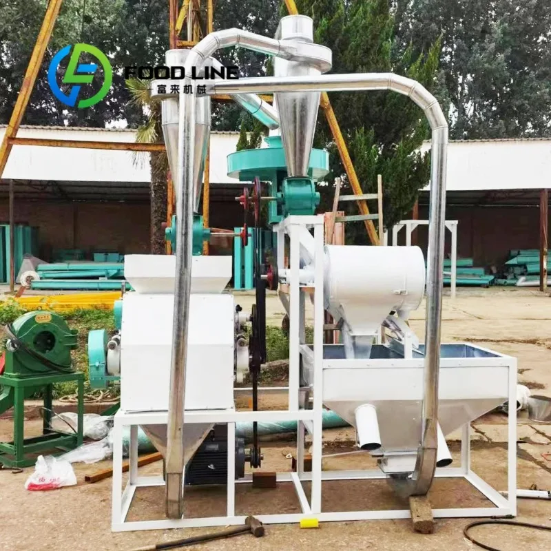 Stainless Steel Contact Horizontal Flour Mill Auto Feeding Design Hygienic Processing For Edible Grain And Raw Material Milling