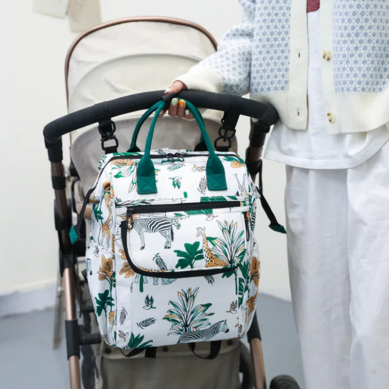 IYEAL Fashion Baby Nappy Bag Cute Animal Pattern Mommy Bag Multi Functional Large Capacity Diaper Bags for Babies Nursing Bags