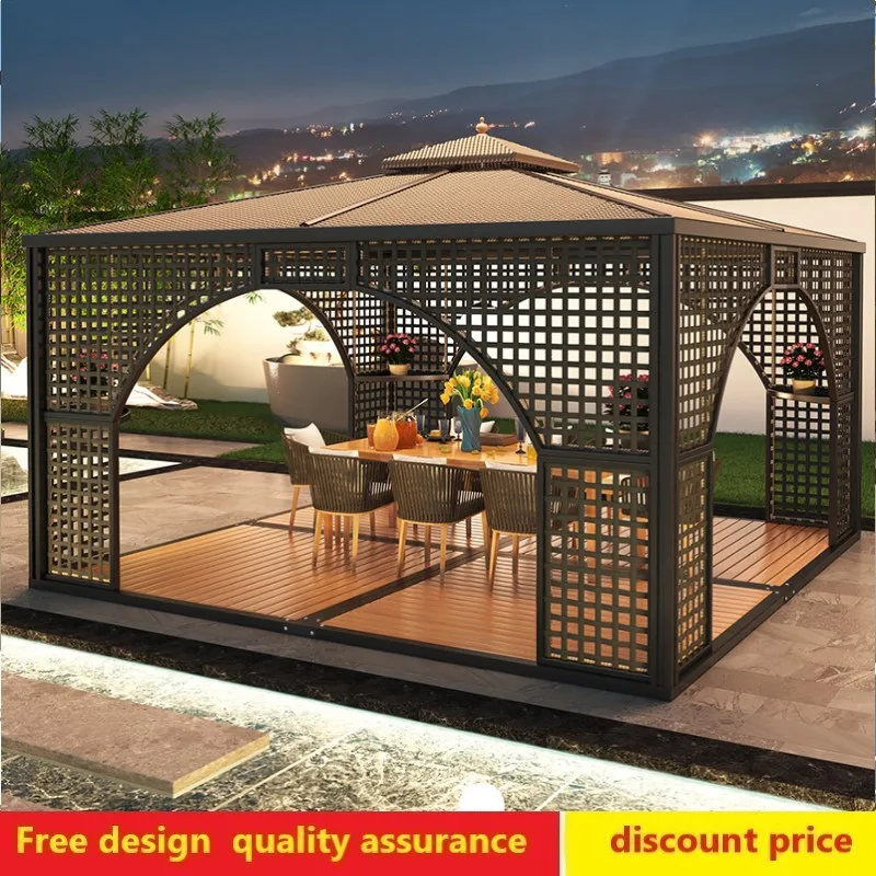 Outdoor Swing Bed Courtyard Garden Swing Villa Yard Awning Shed