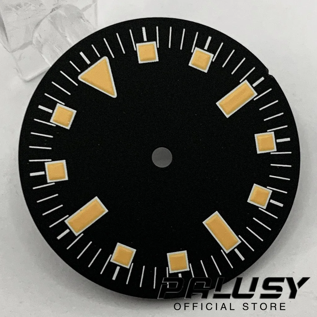 28.5mm NH35 Black Orange Watch Dial Luminous Watch face Fit NH35 NH36 PT5000 ETA 2824 2836 Miyota 8215 821A ST1612 Movement