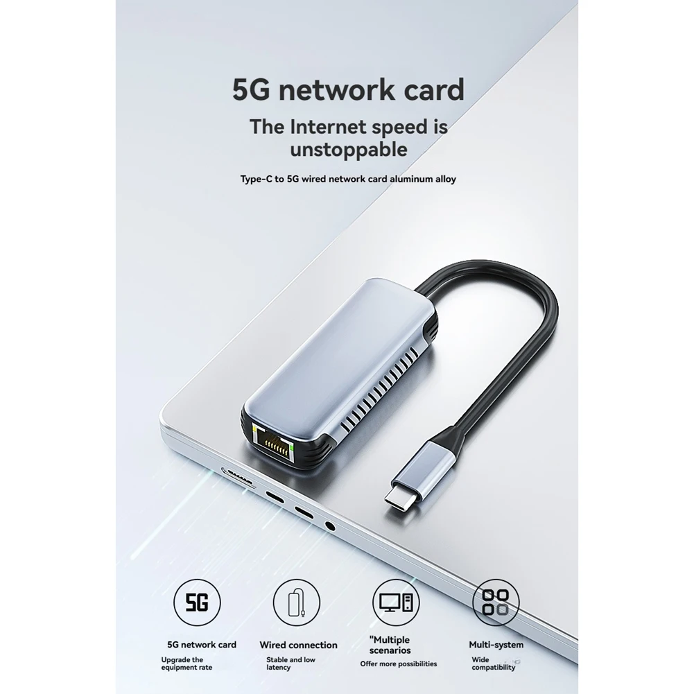 mega-vente-618-adaptateur-ethernet-usb-c-vers-5-gbps-adaptateur-reseau-type-c-vers-rj45-sans-pilote-pour-ordinateur-portable-windows-10-11-macos