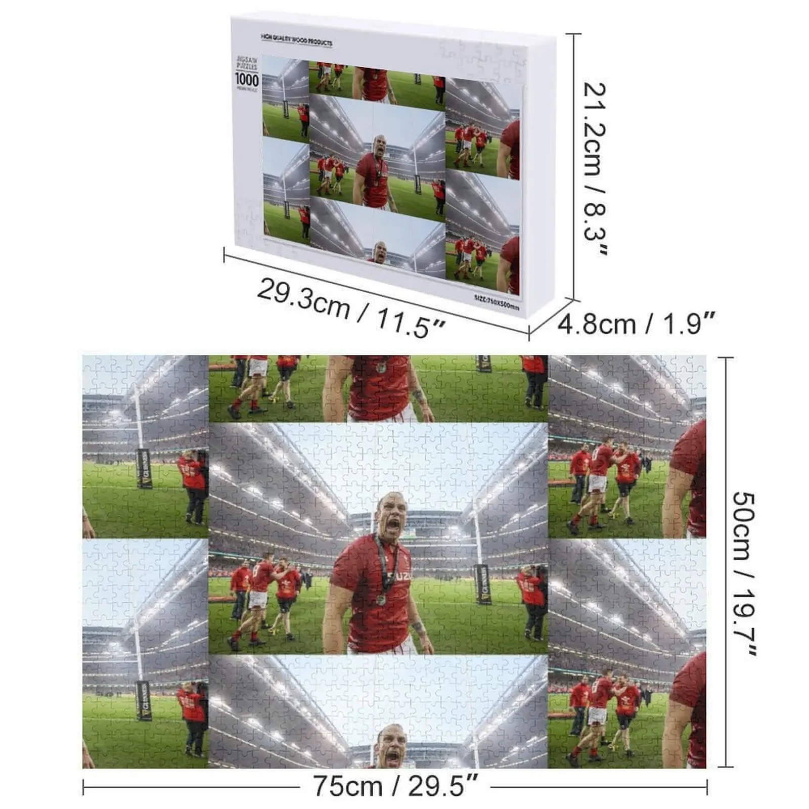 알룬 윈 존스 웨일즈 럭비 월드 MVP 직소 퍼즐 어린이를 위한 장난감 어린이를 위한 참신한 장난감 2022 퍼즐