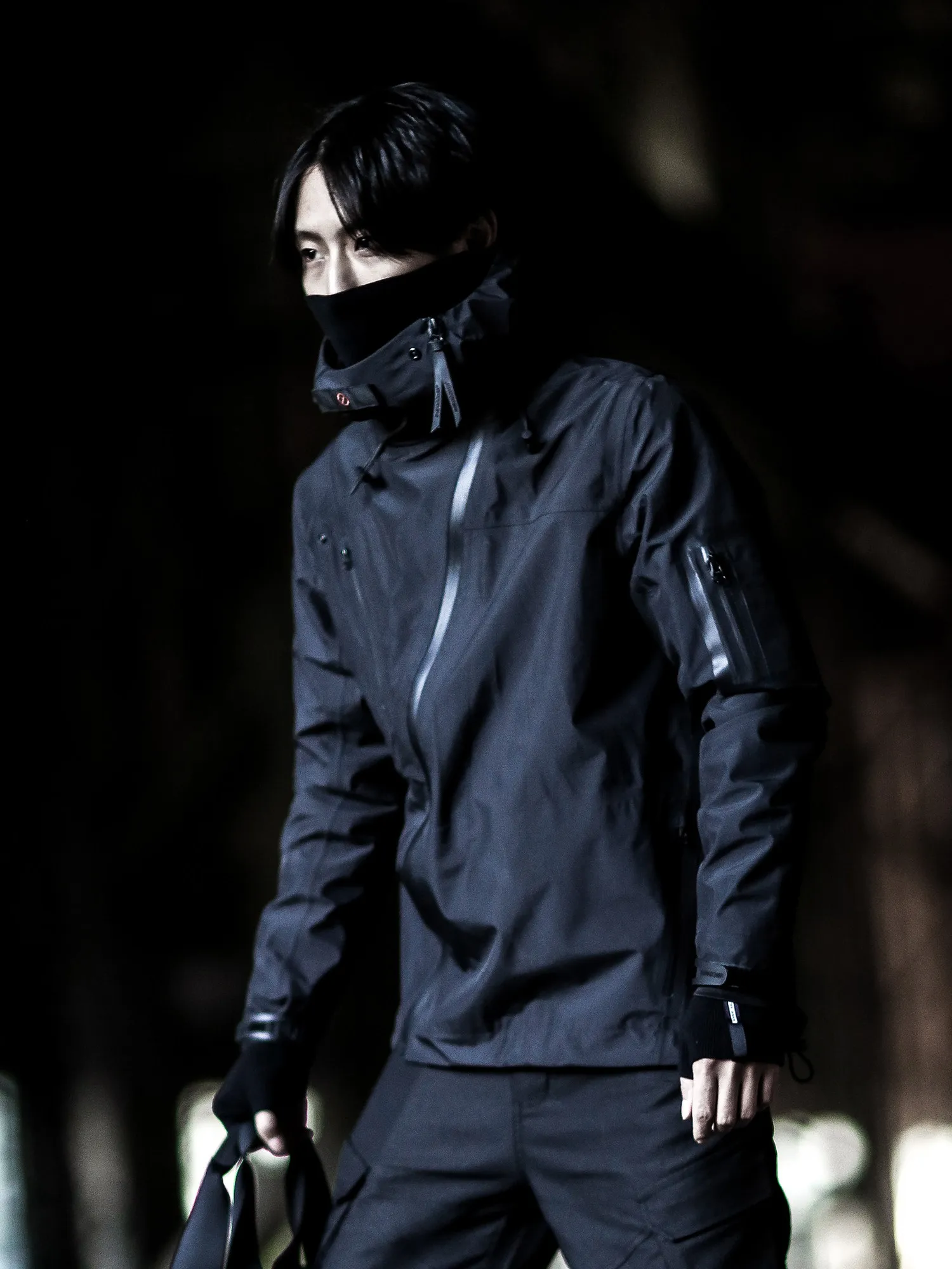 

ENSHADOWER techwear cyberpunk darkwear Slanted zipper Waterproof windproof jackets urban outdoor Hard Shell Jacket
