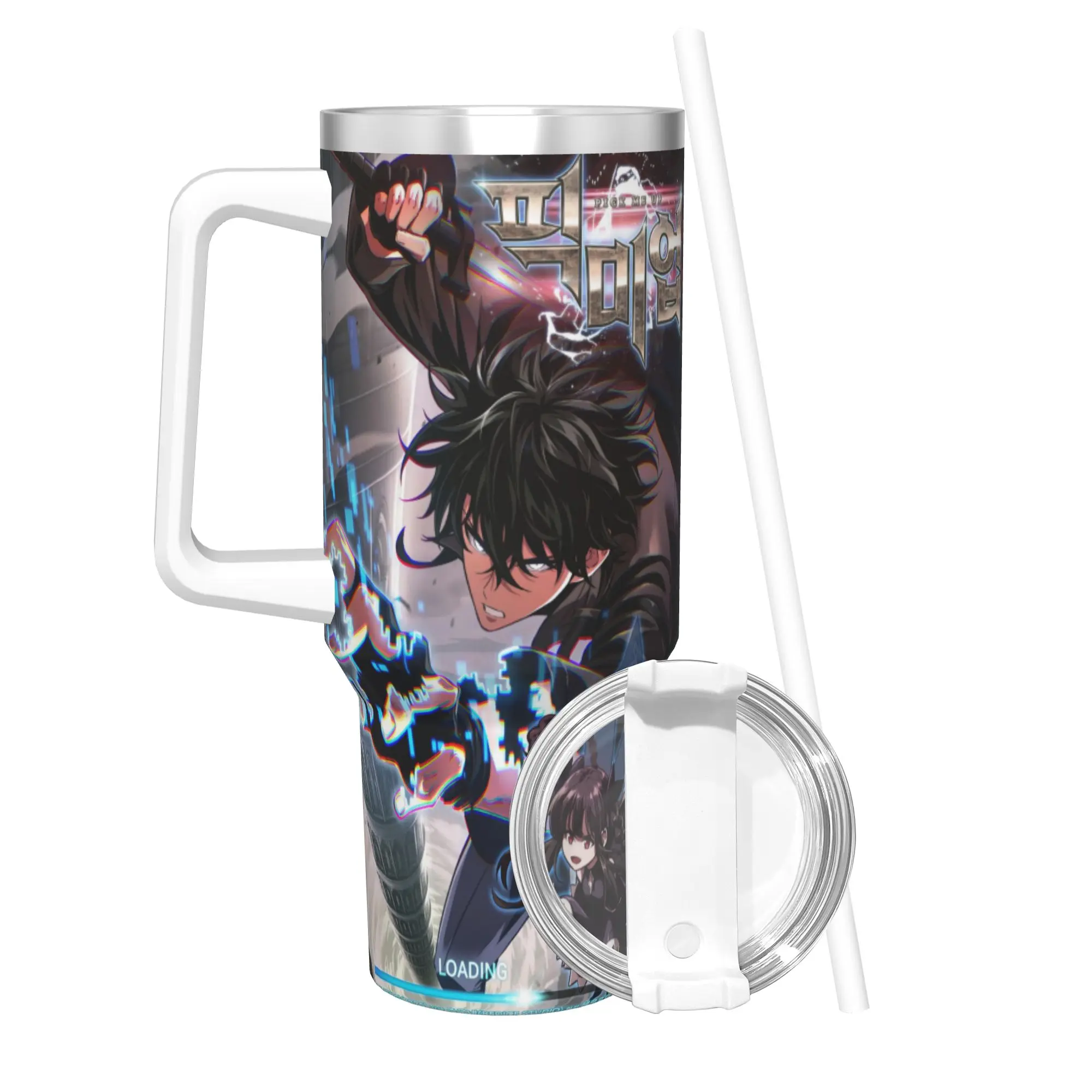 40OZ Stainless Steel Tumbler Solo Levelings Anime Thermal Cups  Keep Heat Cold and Hot Car Mugs Driving Water Bottle
