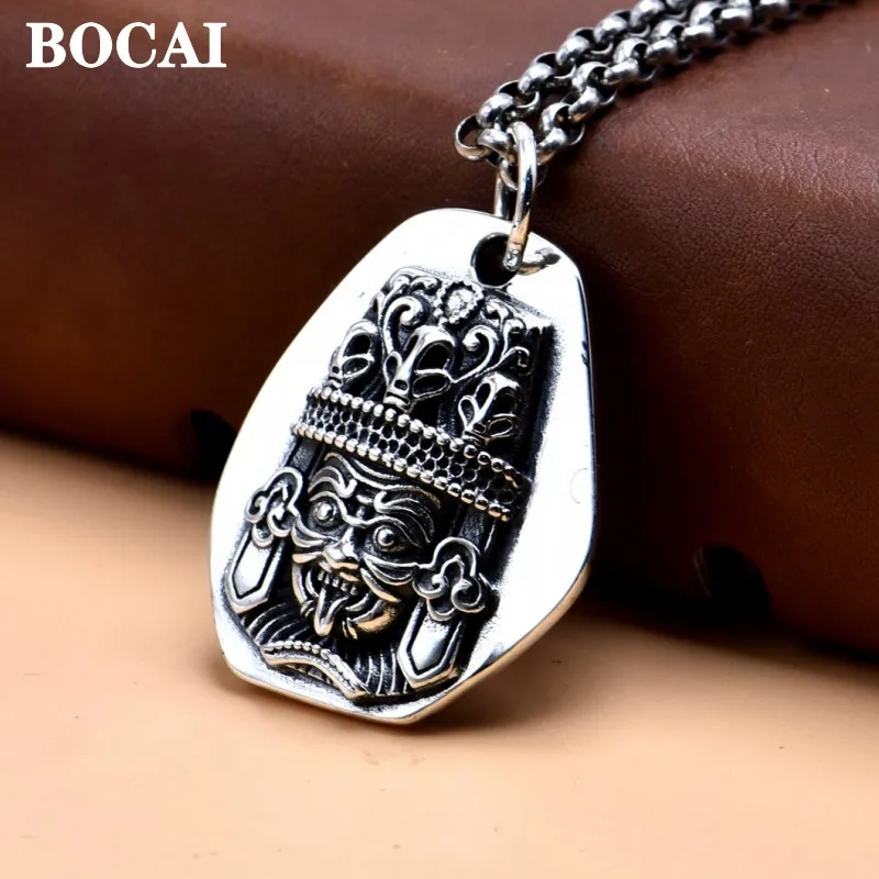 BOCAI New Shencai Zakiram Pendant for Men and Women S925 Silver Retro Style Fashion Neckchain Sweater Chain Jewelry Accessories