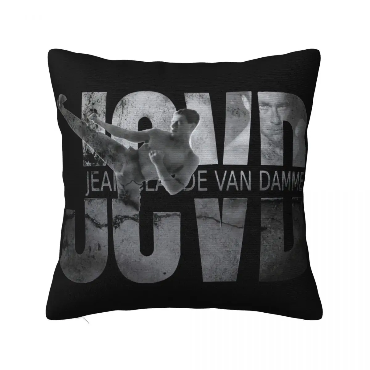 Jcvd Logo B W Jean Claude Van Damme White Top Mens And Kids Sizes Novelty Original Brand Style 2021 Pillow Case