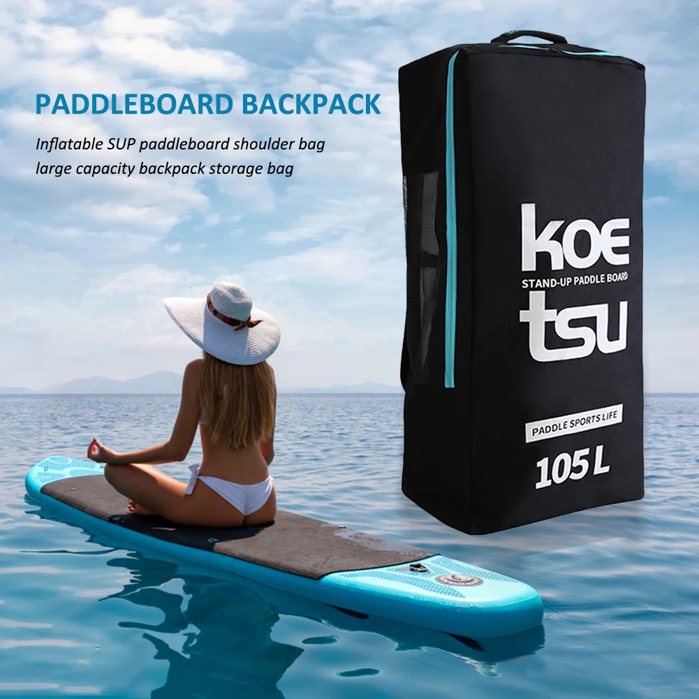 Portable Standup Paddleboard Cover Case for Outdoor Surfing 80L/105L Inflatable SUP Paddle Board Bag Inflatable Paddle Backpack