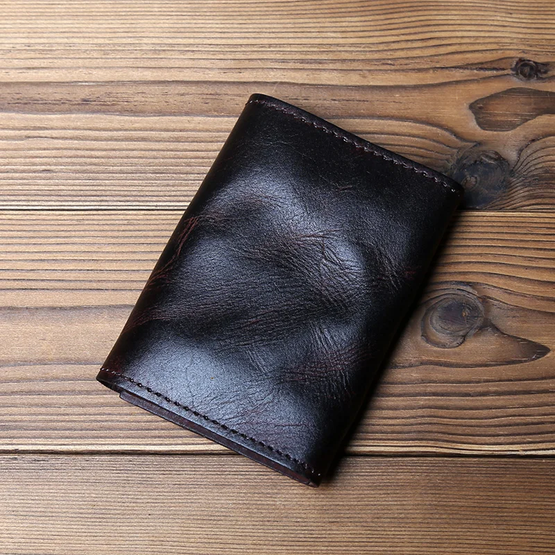 Nzpj Retro Leder Herren Karten paket natürliche Rindsleder Wechsel paket Schlüssel tasche Damen Bankkarte Pack Führerschein paket – Detail 12