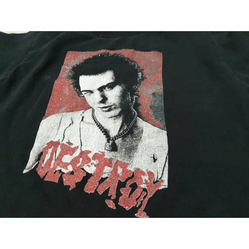 Sid Vicious Vintage Sex Pistols Band T Shirt Classic Black S 5XL EM0306