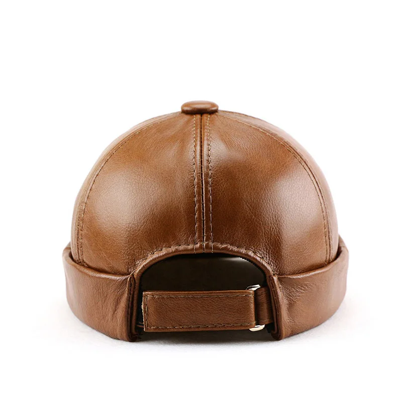 قبعة شتوية بدون إطار من جلد البقر الأصلي الفاخر للجنسين |   قبعة دافئة مقاومة للرياح صديقة للكبار مع هدية دافئة قابلة للتعديل