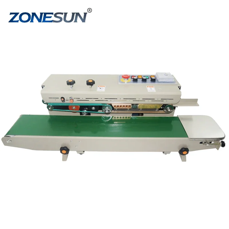 ZONESUN FR-1000 Plastic Bag Soild Ink Continuous Band Sealer Sealing Machine Expanded Food Band Sealer