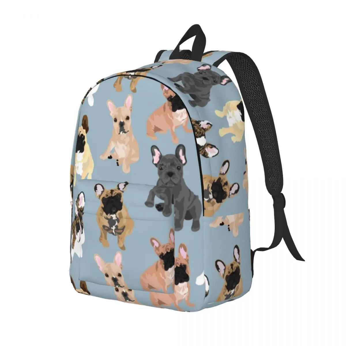 Frenchie French Bulldog for Teens Student School Bookbag Animal Dog Daypack Middle High College Hiking