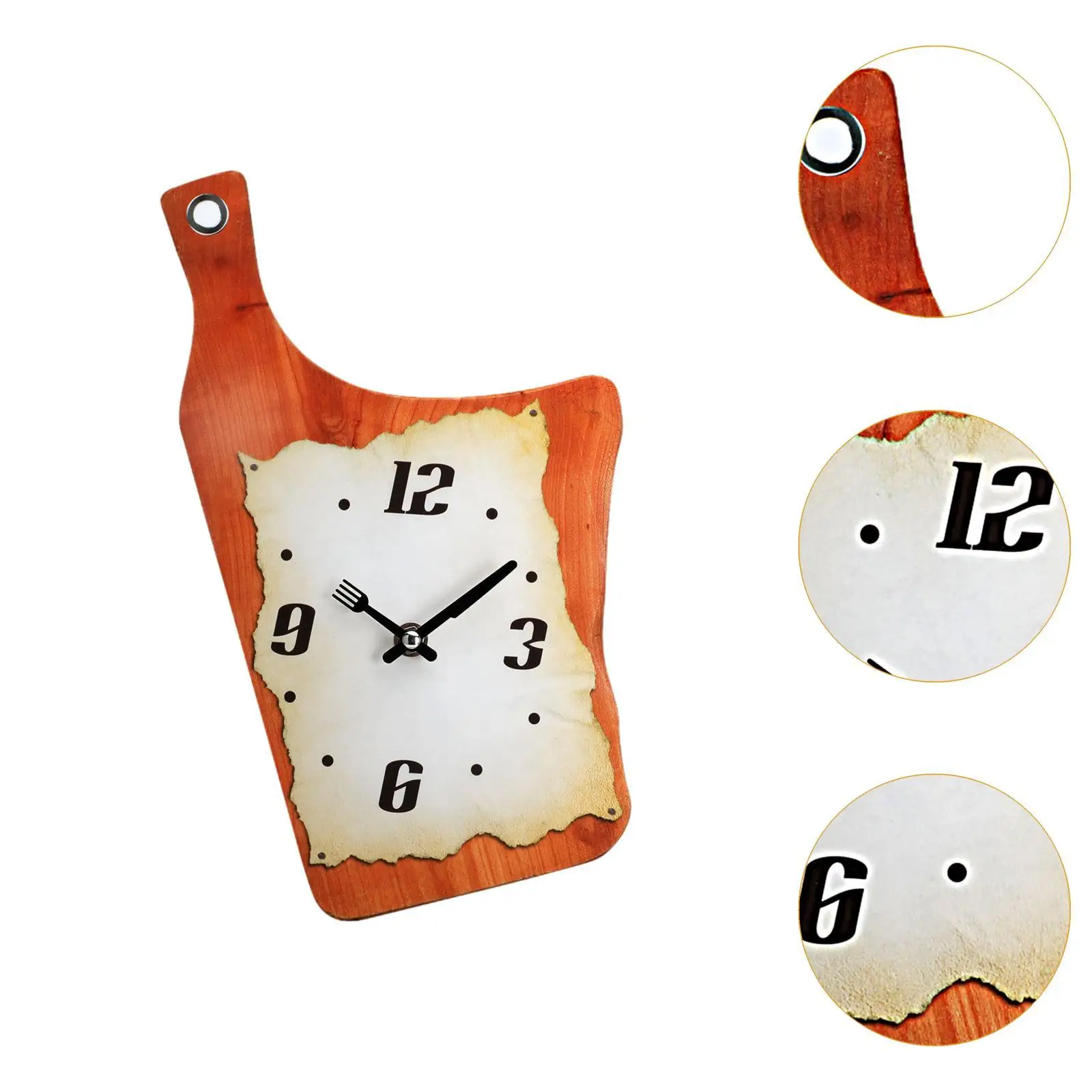Modern Abstract Wall Clock Fork Knife Decorative Restaurant Ornament Silent for Office Kitchen Classroom Bedroom Living Room