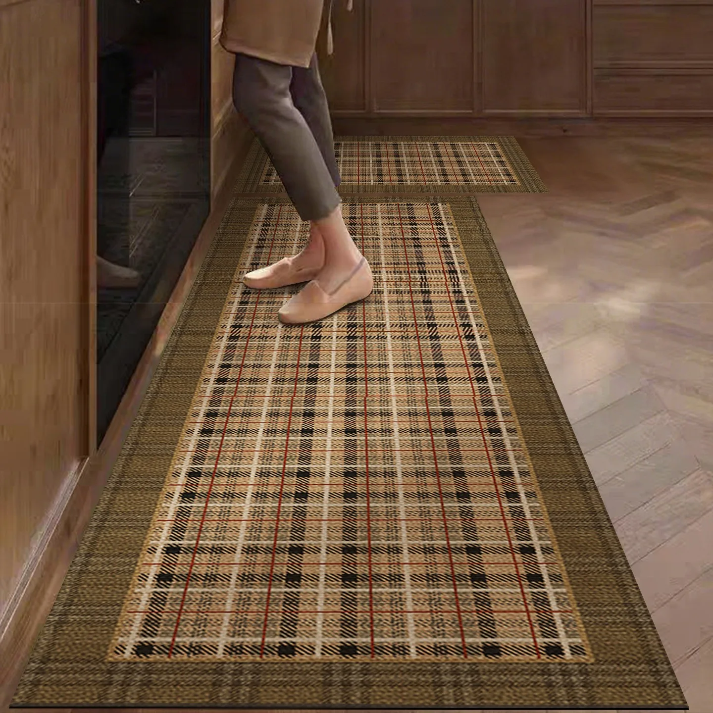 

Kitchen Floor Mat Home Decoration Rug Non-slip Retro Carpet Anti-slip Area Rugs Kitchen Foot Mats 주방바닥매트 Alfombra Cocina