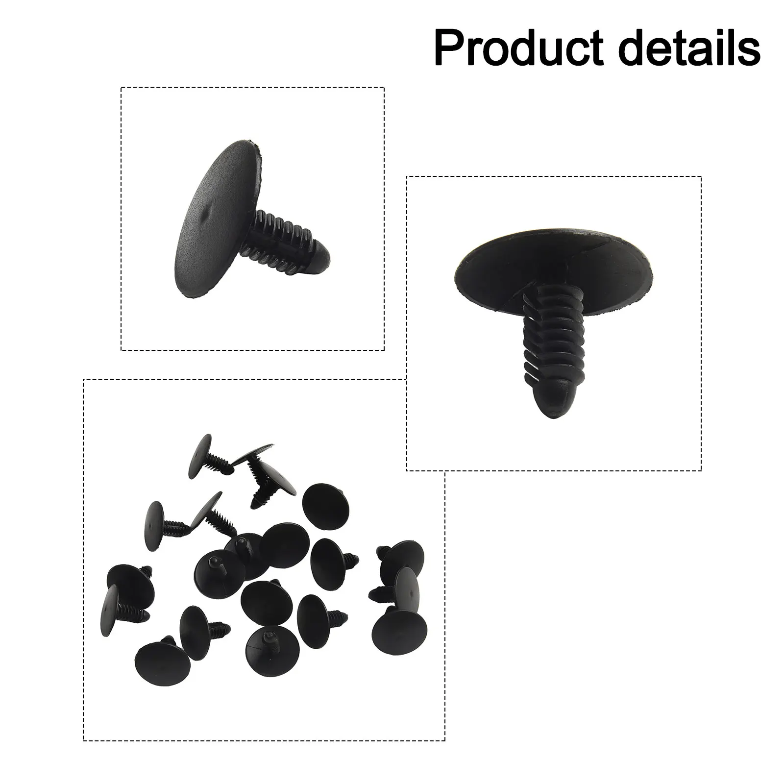 Car Clips Push Pin Replacement Retainer 20pcs/kit 6506293AA Accessories Black Fender Liner Nylon Parts New Useful