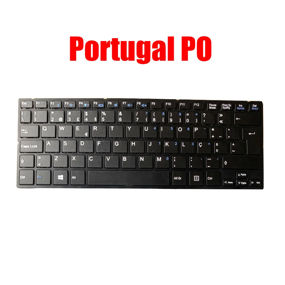 Imagem -02 - Teclado para Notebook com Moldura América Latina la Portugal po Preto Ecs Sf20gm6 Sf20gm7 Novo us