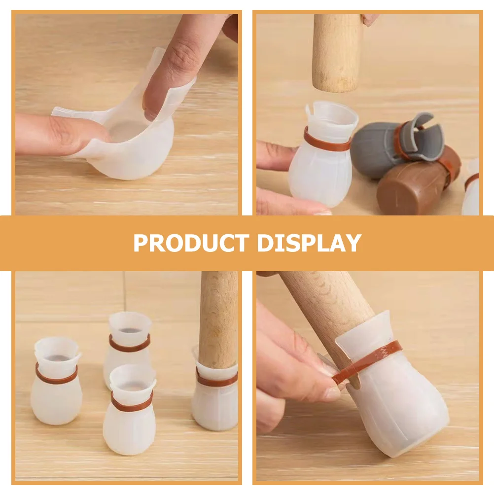 

20Pcs Chair Leg Floor Protectors Clear PVC Foot Covers Durable Furniture Leg Caps for Hardwood Carpet Floors Chair Caps for Legs