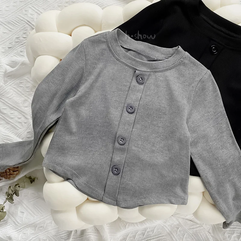 New Korean Style Slim Fit Long Sleeved T-shirt for Girls in Autumn Featuring A Personalized Top and Base for Baby Girls