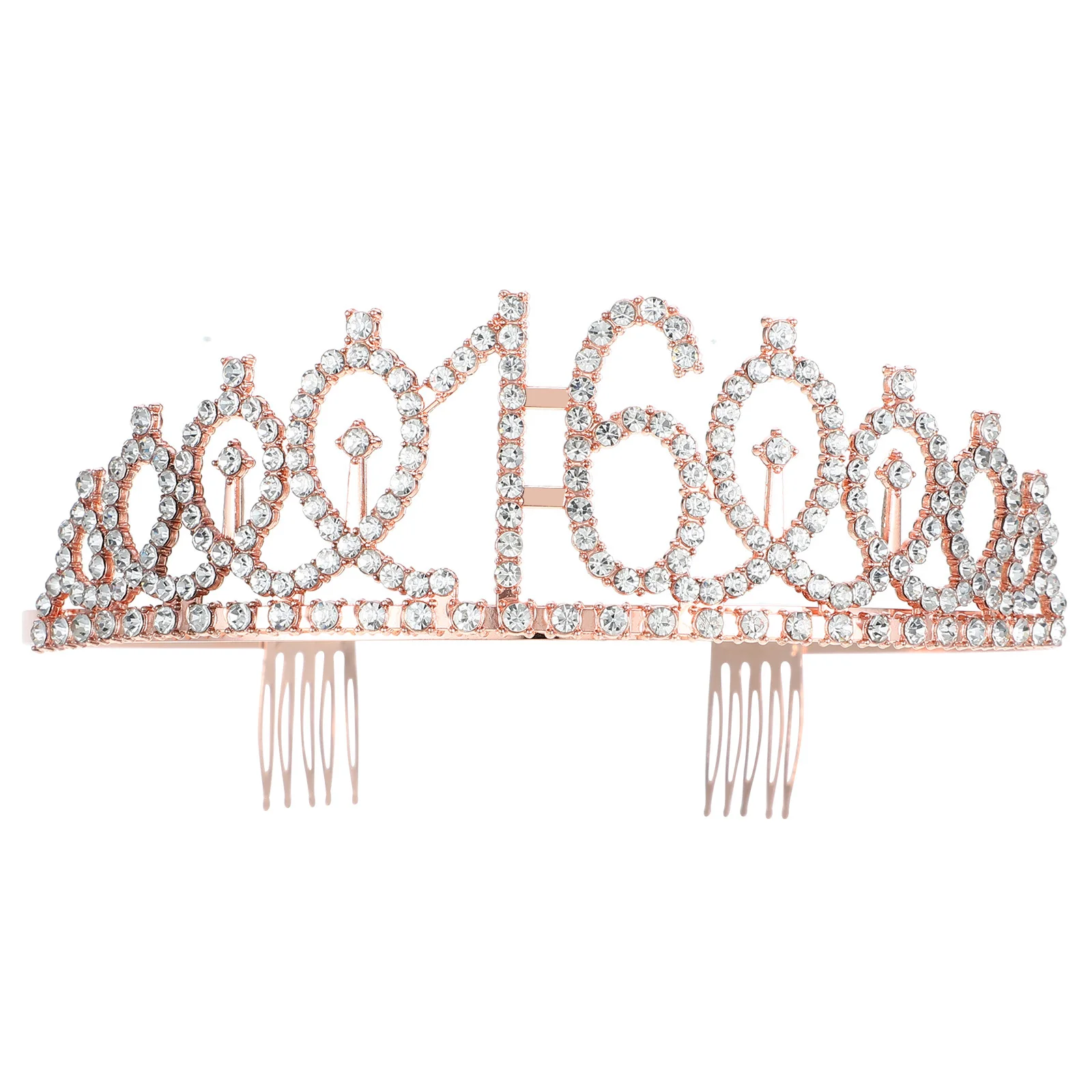 

Корона со стразами на день рождения, тиара из сплава, головной убор, элегантный дизайн, вечерние аксессуары для волос, женский подарок на день рождения