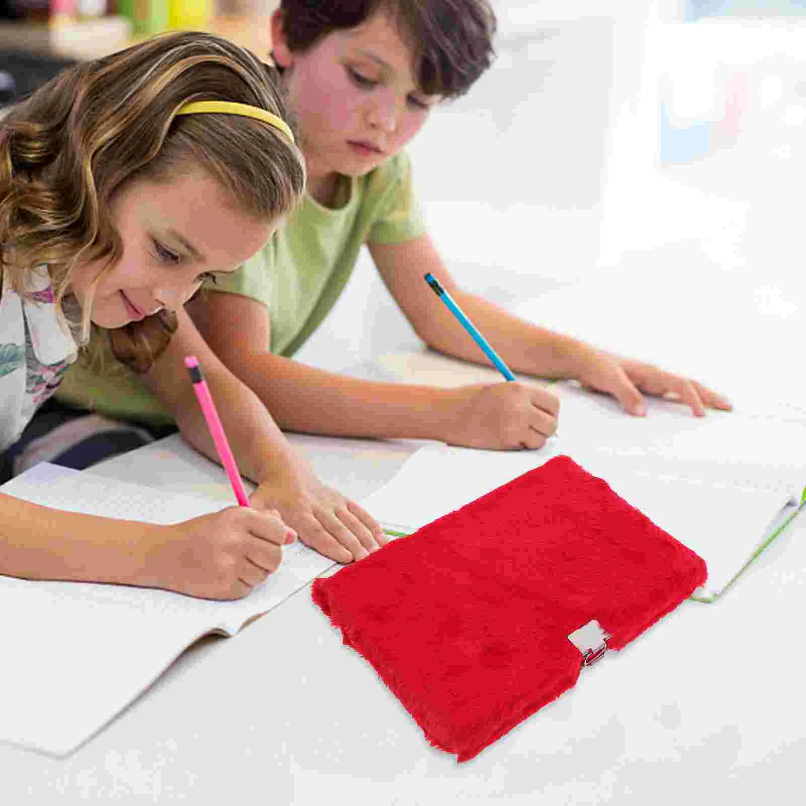 

Notebook Girls Pads Notebooks Journal with Lock Plush Student Travel Child