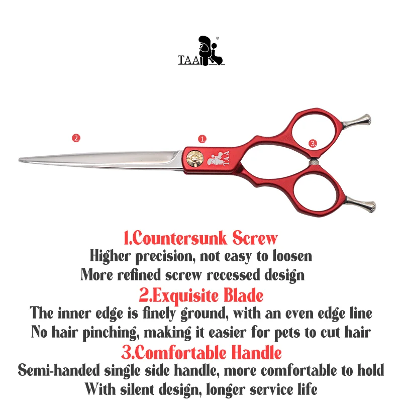 TAA Dog Scissors Grooming Pet Scissors for Dog Handmade Professional Shear 6.5