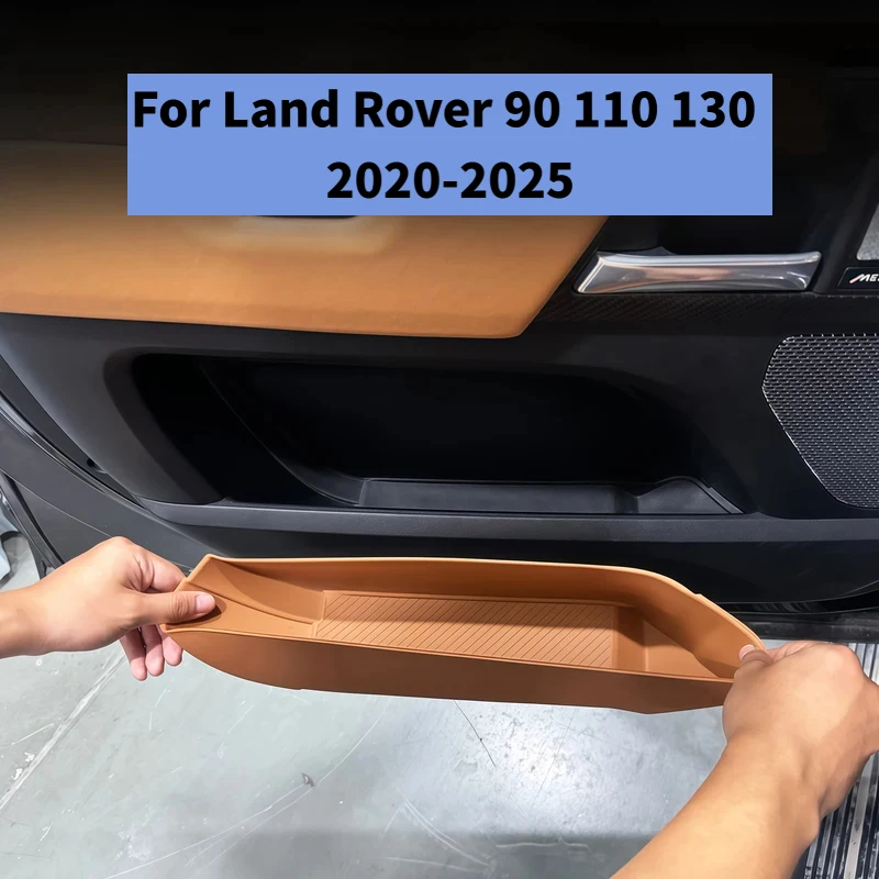 

For Land Rover 2020-2025 Defender 130/110/90 Door Storage Box Silicone Mat Interior Decoration Accessories