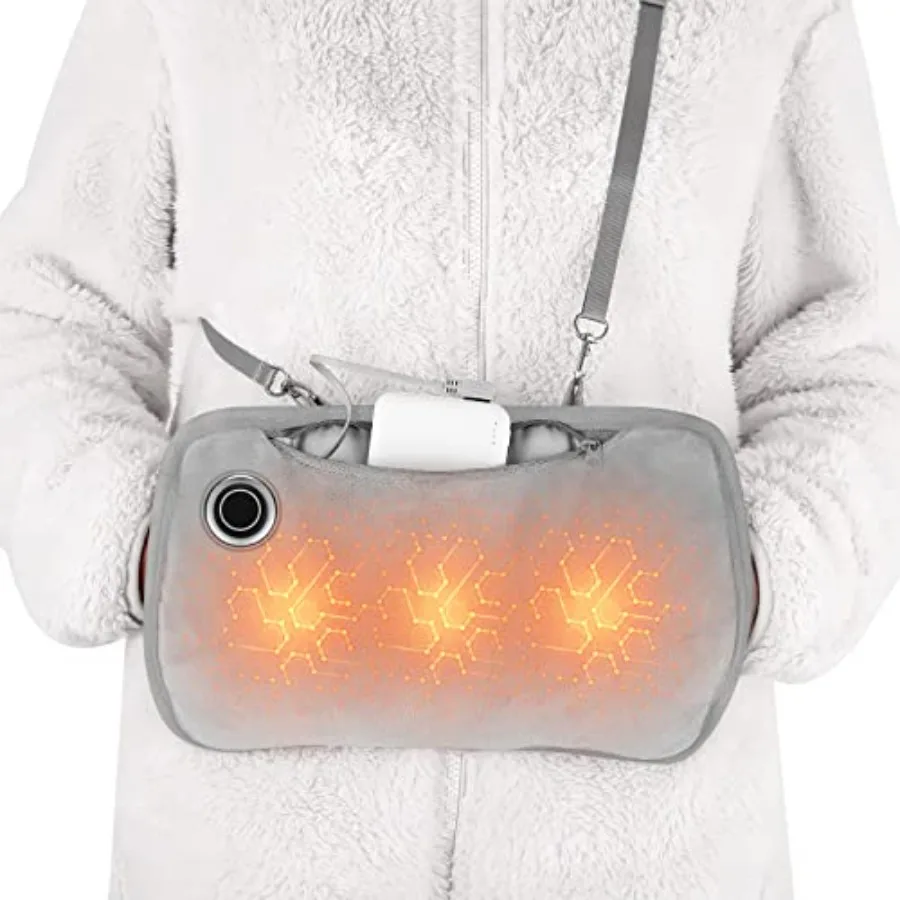 

Thin Heated Gloves Linersand Hand Warmer for Men Women Rechargeable Pouch with 7.6V Fast Heating Battery 3 Heat Modes Waterproo