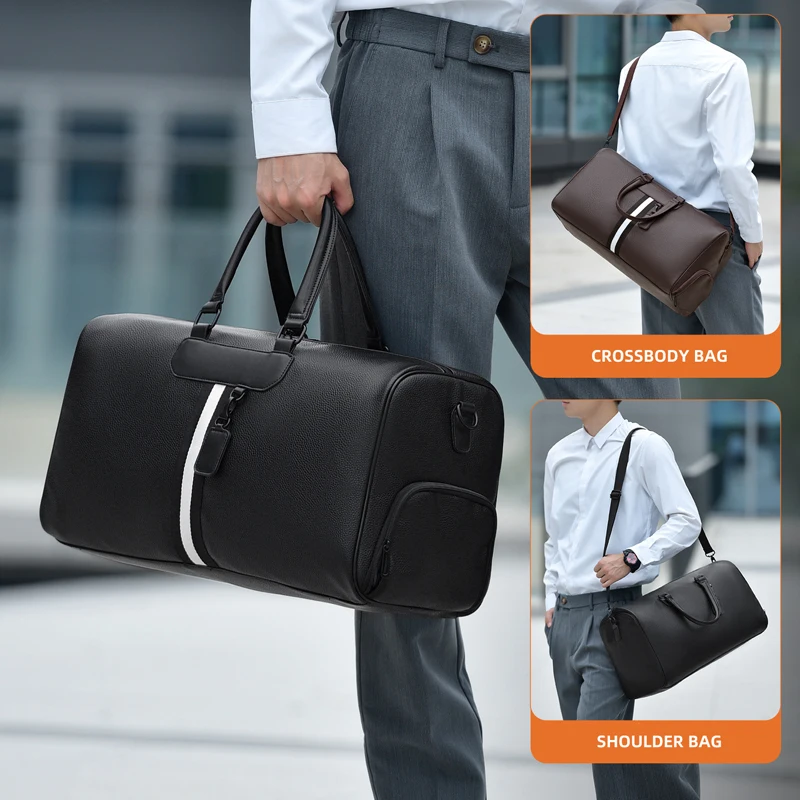 

Сумка для фитнеса и йоги из искусственной кожи с карманом для обуви, дорожная сумка на плечо для путешествий на открытом воздухе, сумки на плечо для влажной и сухой поездки, сумка для багажа