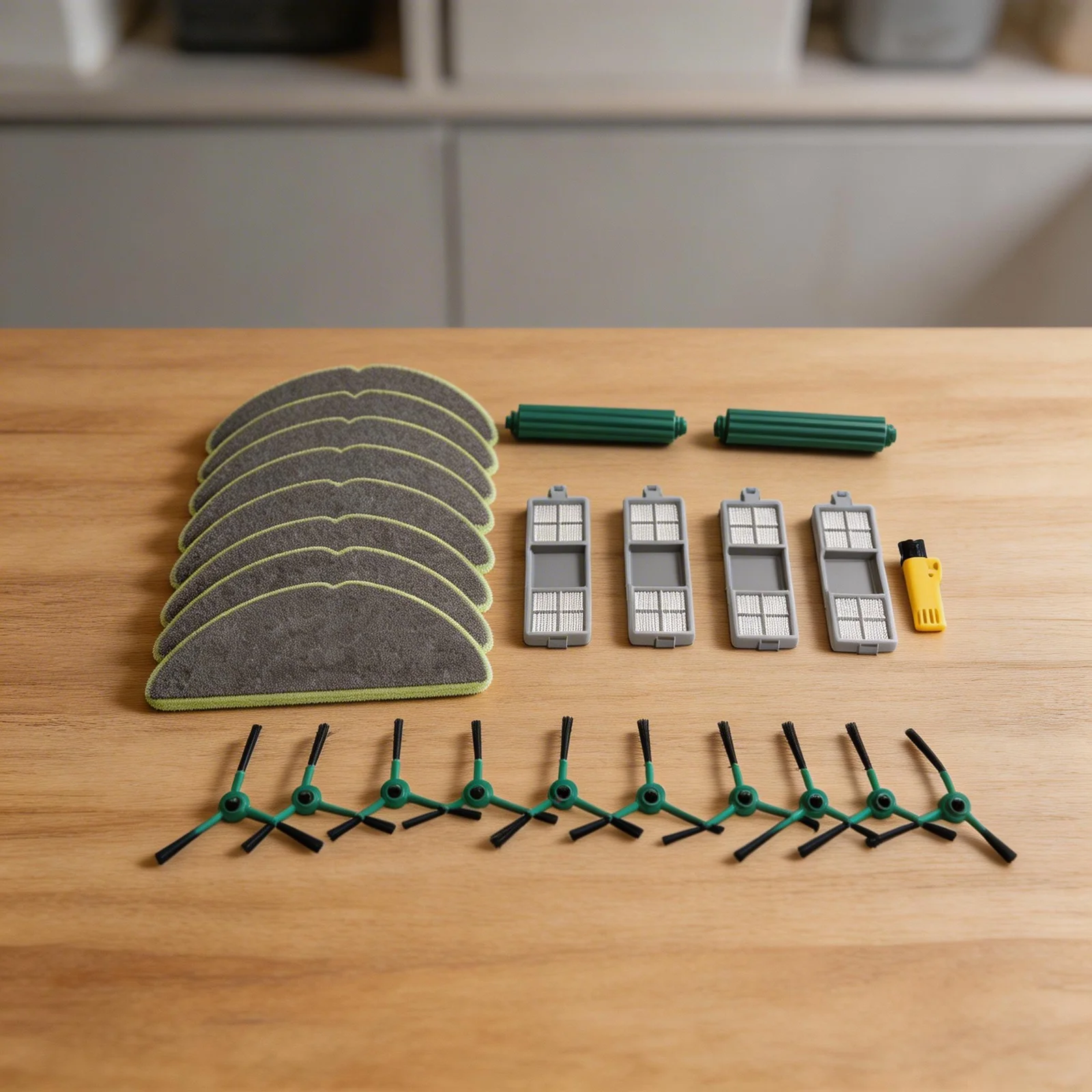 For Roomba 205 Replacement Brush Filter Mop Cloth Kit for Vacuum Cleaner Includes Main and Side Brushes with Multiple Filters