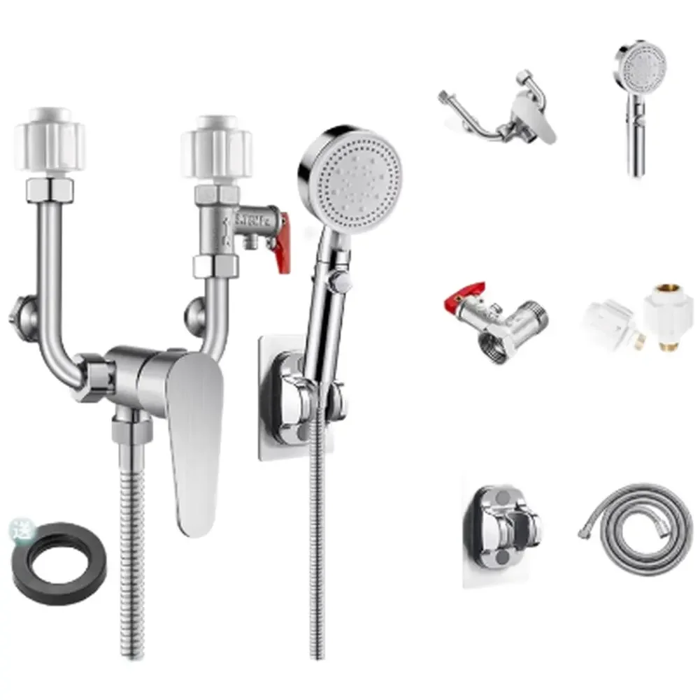 Electric Mixing Valve for Shower with Stainless Steel Construction U Shaped Valve and Temperature Control for Home Use