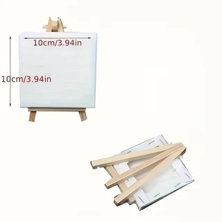 6 Colors Painting Set with Easel & Palette, DIY Art Craft Kit with Canvas Panel and Paint Brushes, Perfect Gift for Halloween Th