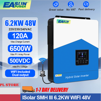 EASUN 6.2KW 4.2KW Hybrid Solar Inverter 24V 48V Off Grid Inverters 230V 110A MPPT Max PV 450V With WIFI