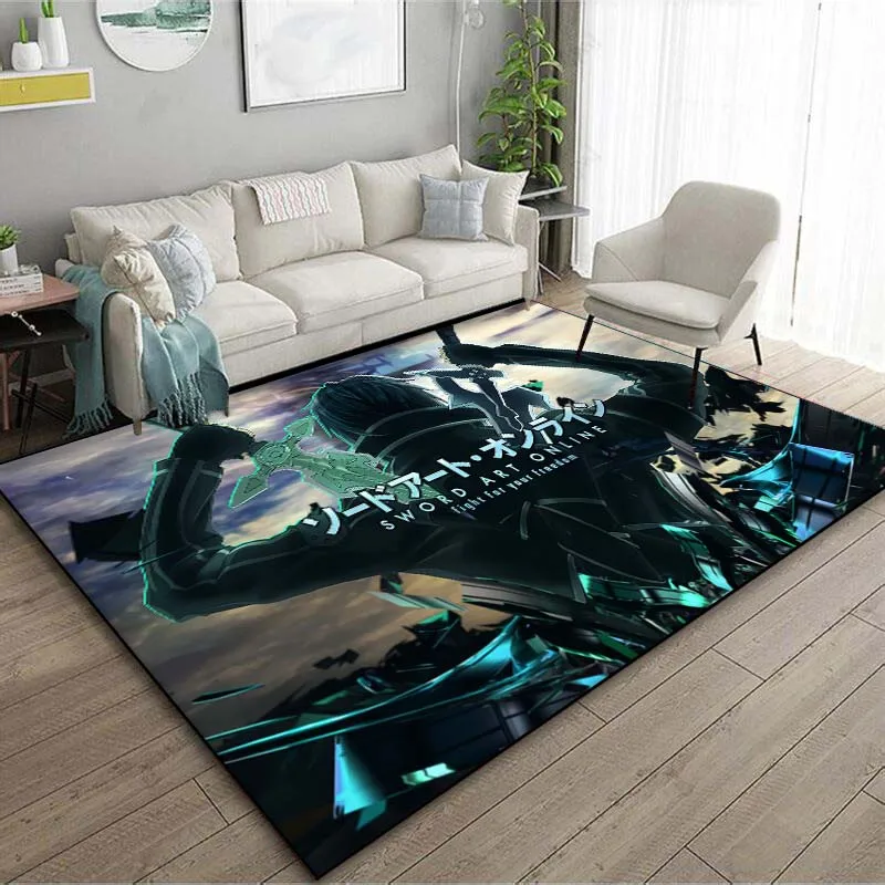 

Anime S-Sword Art Online Printed Floor Mat Carpet 15 Sizes Living Room Bedroom Bedside Window Sill Bathroom Floor Mat Home Decor