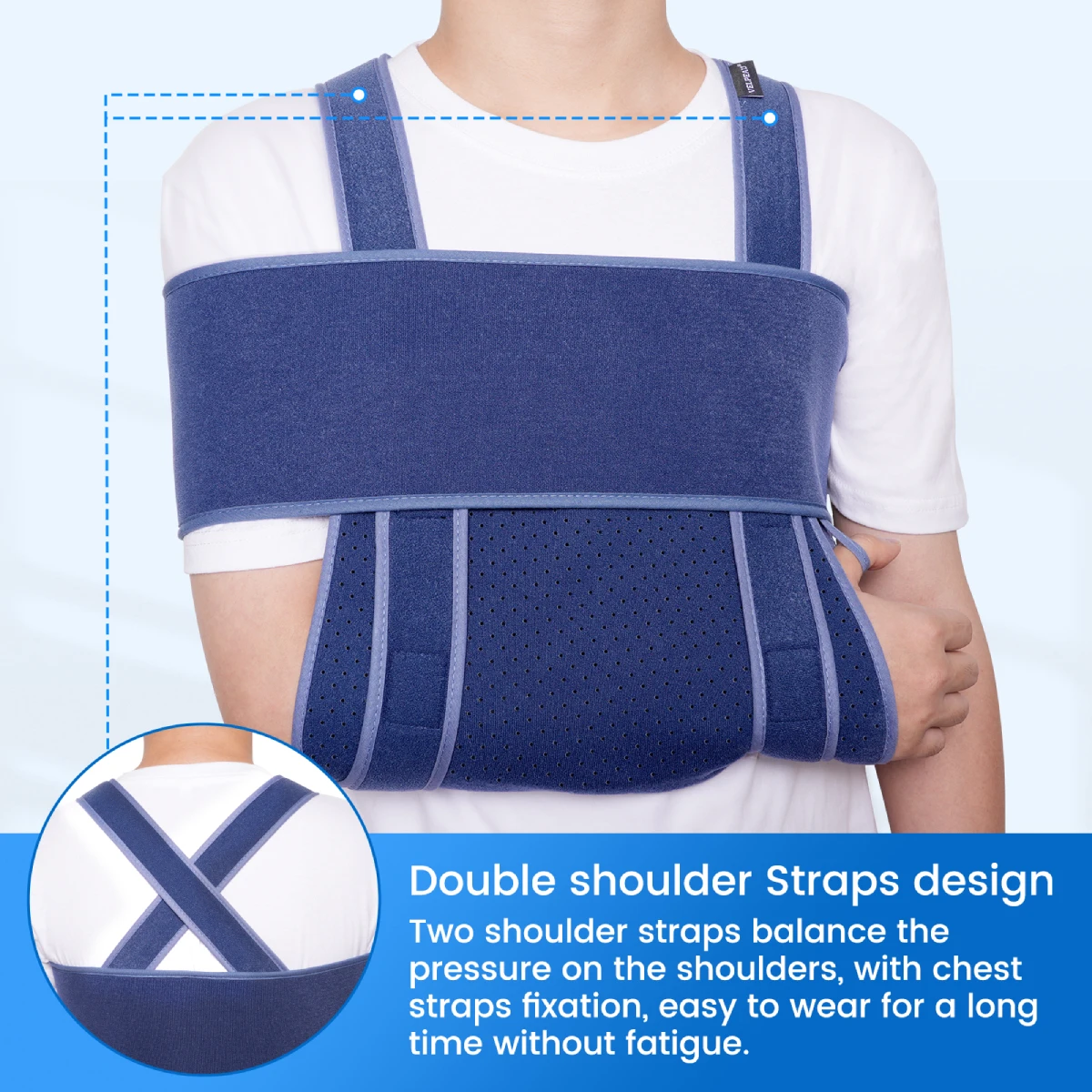 VELPEAU Arm Sling Elbow Support Medical for Broken Arm, Fracture and Joint Sprain Shoulder Immobilizer Adjustable and Universal