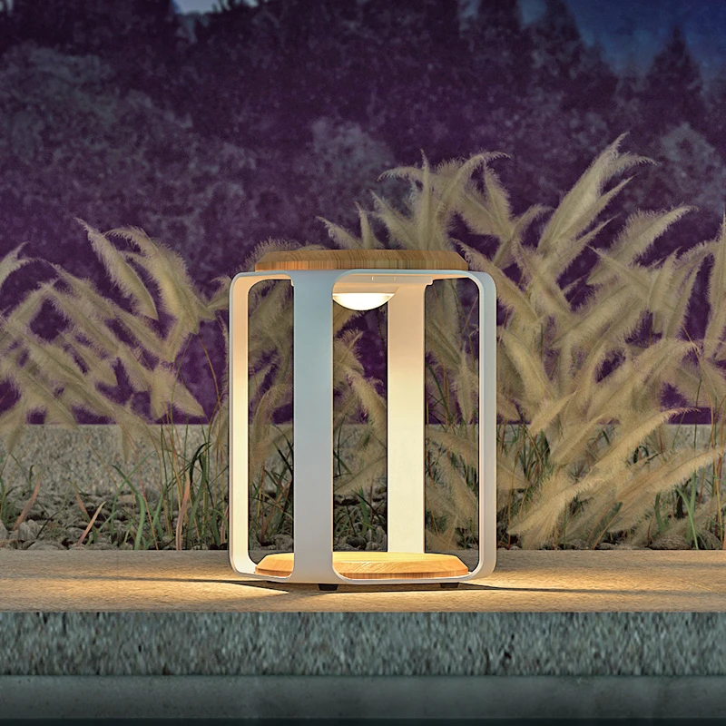 Company Customized Smart Sensor Solar Floor Light Solar Cell Powered Outdoor Warm Light Emitting Diode Lantern