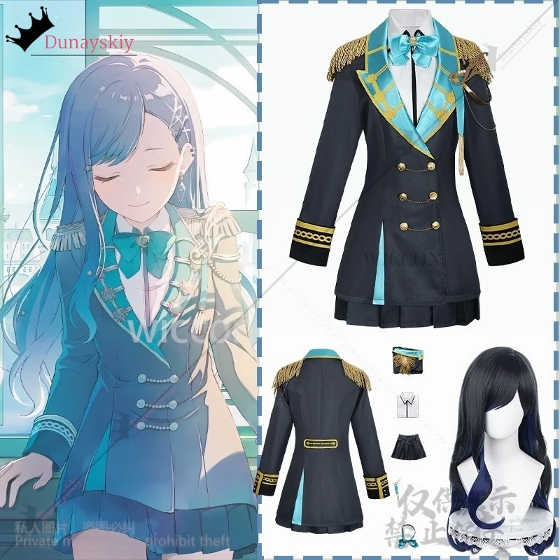 

Anime Game Project Sekai VBS Cosplay Shiraishi An World Link2 Costume Knights Y2K Coat Dress Punk Idol Uniform Wigs Role-playing