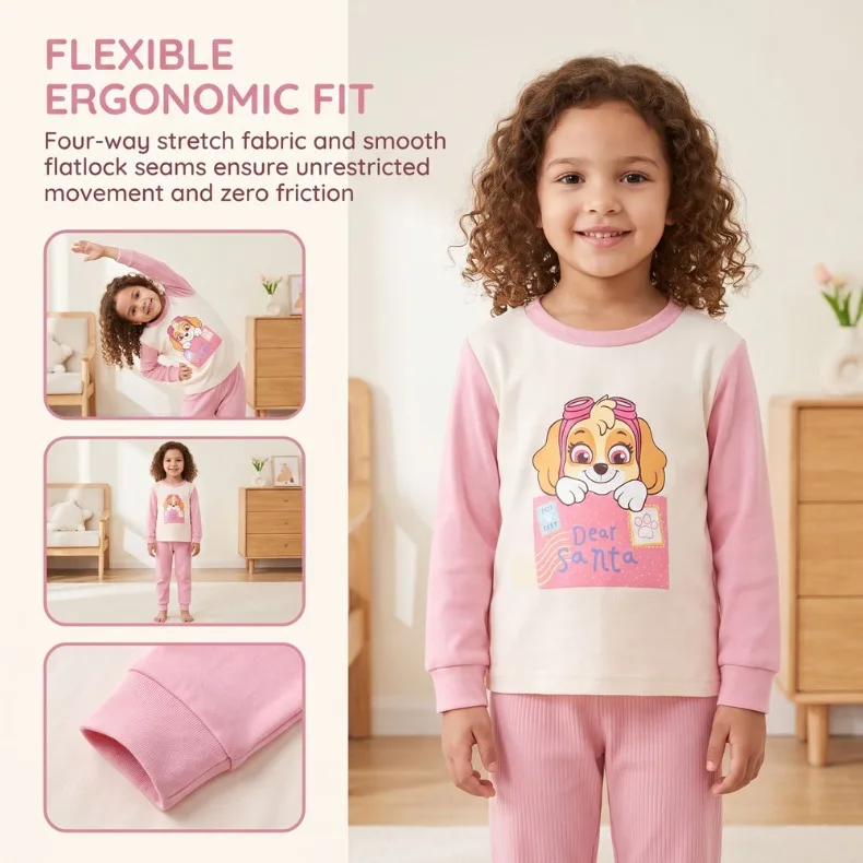 2026 Herbst Winter Mädchen und Jungen Verdickte Warme Langarm-Hauskleidungssets Kinder Weiche Bequeme Schlafanzüge Kinder-Pyjama-Set Neu – Detail 5