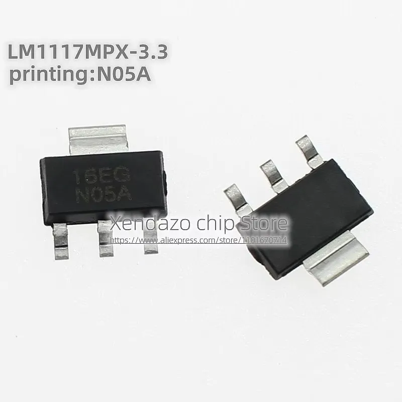 10pcs/lot LM1117MPX-3.3 LM1117MPX Silk screen printing N05A TO-223 package Original genuine Linear regulator chip