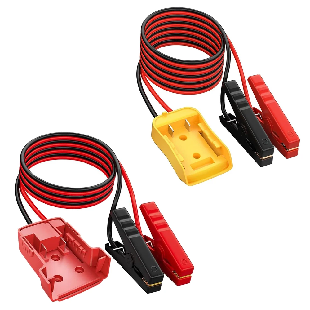 

Кабель-переходник для запуска двигателя автомобиля с адаптером для аккумуляторов Dewalt/Milwaukee 20V, длина 3.28 фута