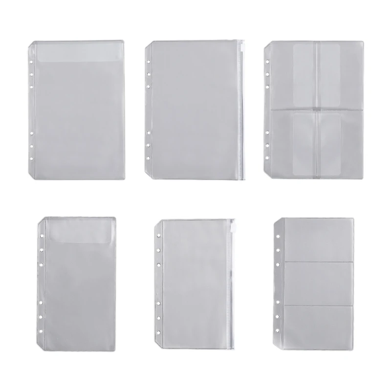 10Pcs/pack 6-Ring Notebook Binder Files Reports Binder PVC Notebook Binder