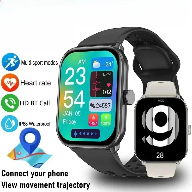 

Новые смарт-часы 2026 года, глобальная версия, для мужчин и женщин, с HD AMOLED-дисплеем, измерением пульса, Bluetooth-звонками, GPS-трекингом, водонепроницаемые, спортивные