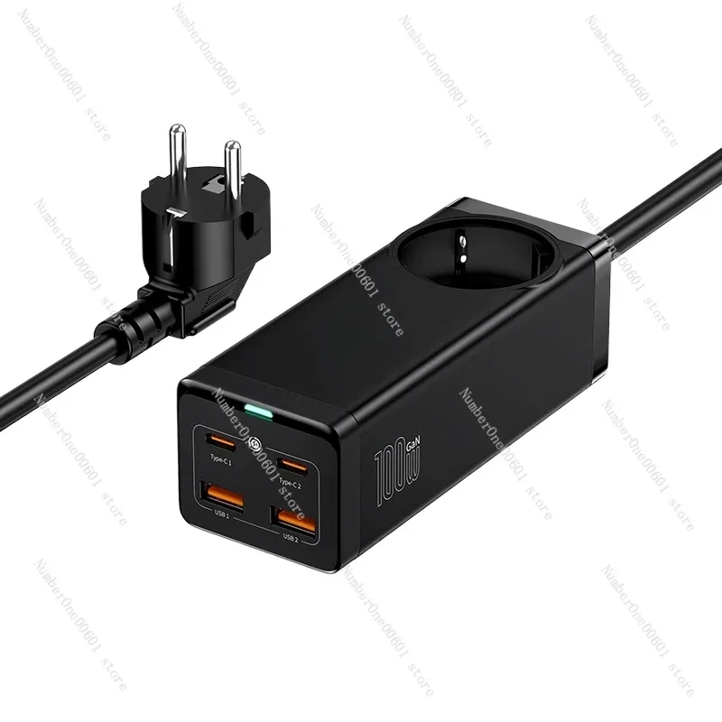 

100W GaN Desktop Quick Charge TYPE-C USB EU Plug for Laptop IPhone14 Huawei Samsung