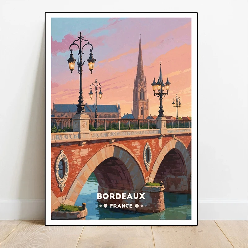 Annecy Bordeaux Loire Valley France Travel Posters and Prints Canvas Printing Wall Art Picture for Living Room Home Decor Gifts