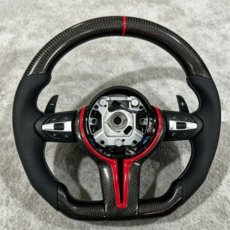 M Sport Lenkrad für BMW F01 F06 F10 F11 F12 F20 F21 F22 F25 F26 F30 F31 F32 F33 F34 F36 M3 F80 M4 F82 M5 F90 Carbon Faser