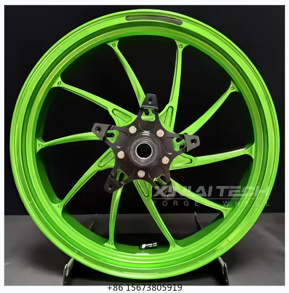 Custom Forged Motorcycle Wheels for Kawasaki Ninja H2 17 Inch CNC Forged Billet Aluminum Rims Anodized Motorcycle Alloy Wheels
