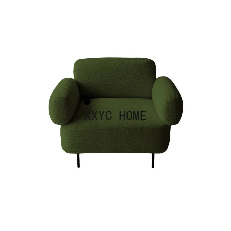 

Nordic Minimalism Small Light Luxury Balcony Living Room Bedroom Creative Fabric Single Leisure Couch