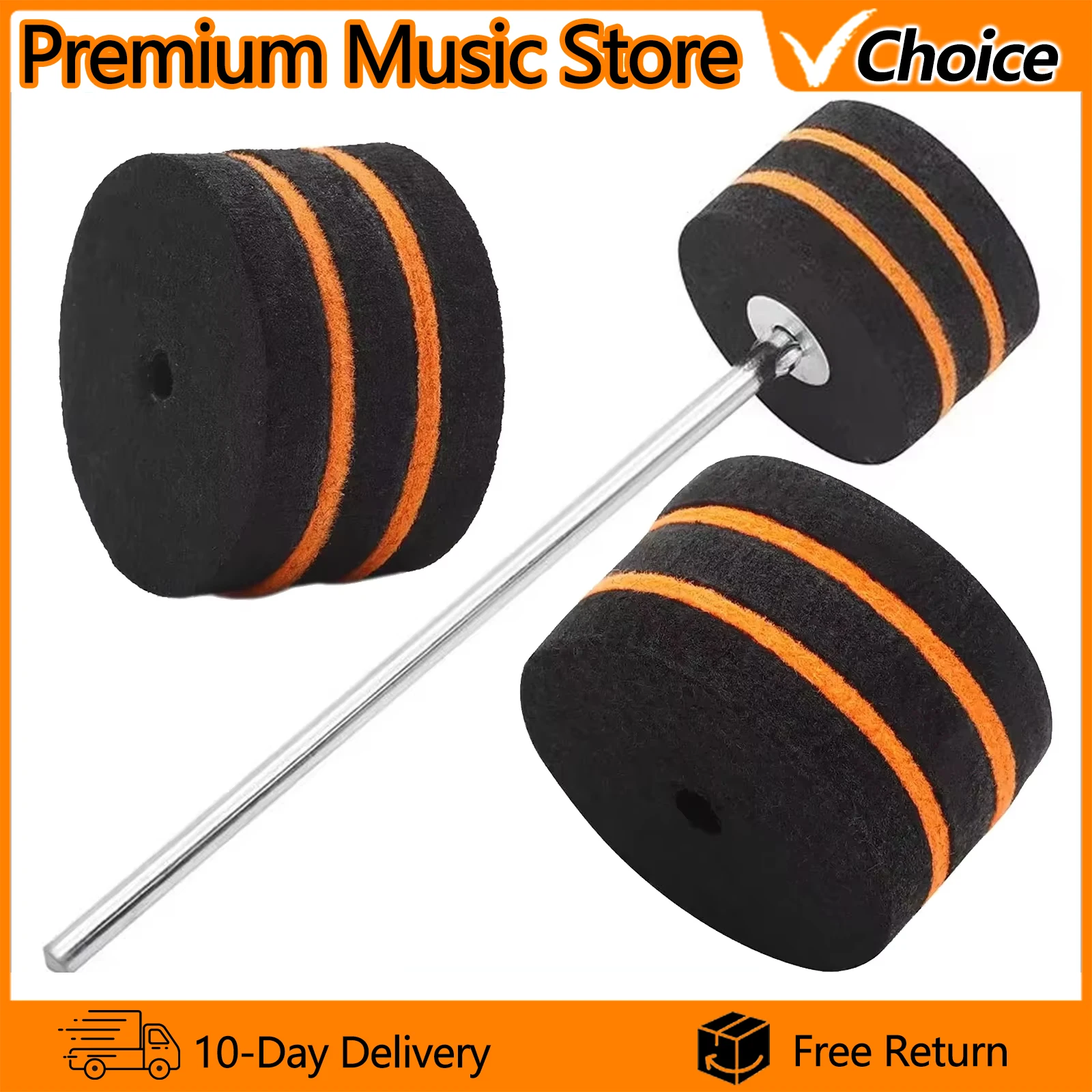 Drum Set Fuß Pedal Beater Kopf Percussion Zubehör Bass Drum Filz Hammer Kopf Pad Musical Instrument Ersatzteile