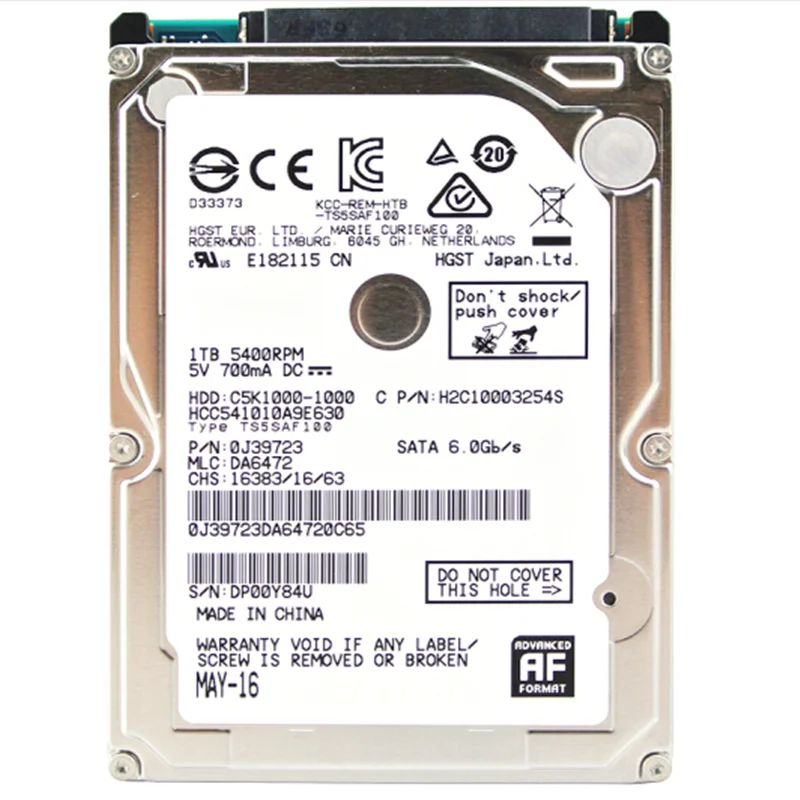 New HDD For Hgst 1TB SATA 2.5