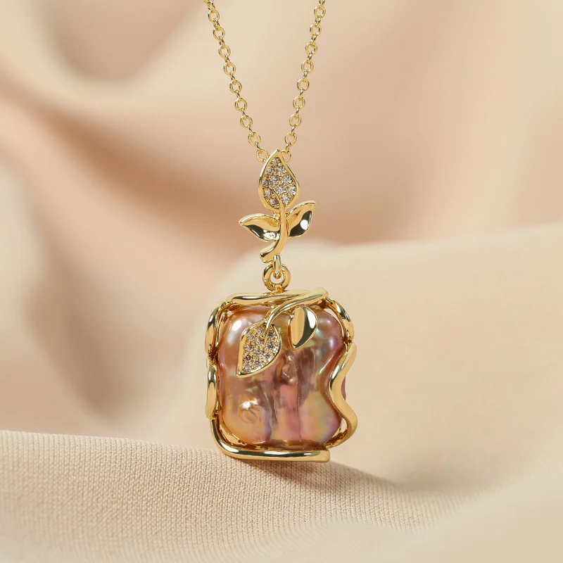Baroque Three-Piece Freshwater Pearl Necklace, S925 Silver Needle Earrings, And Open Ring Women