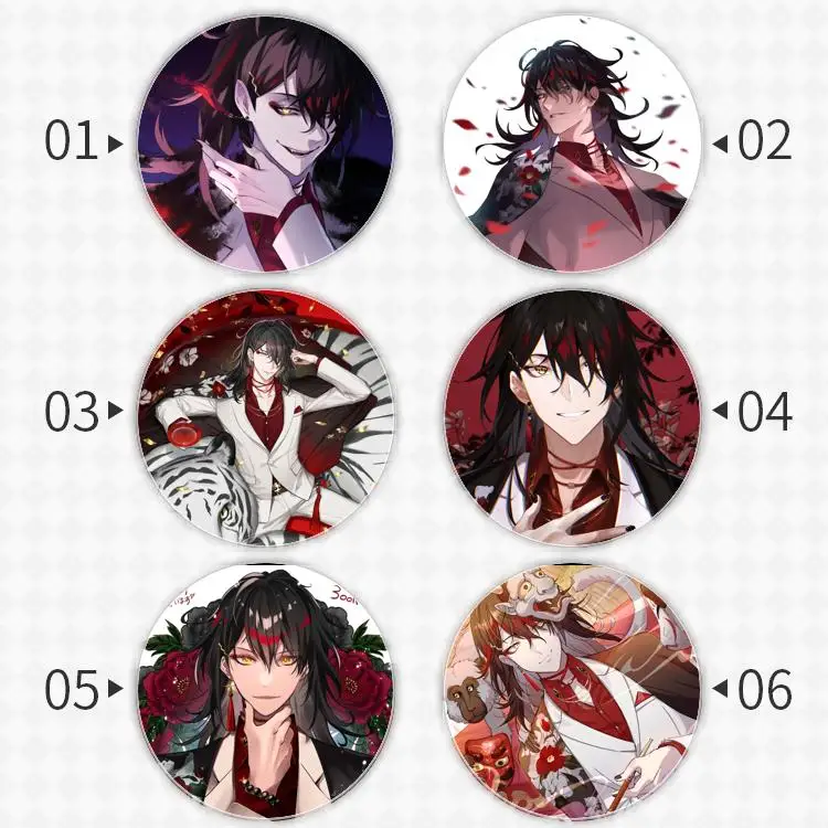 Vtuber الظاهري YouTuber شارة ، VTuber مرساة الأجهزة الطرفية ، زخرفة حقيبة الظهر المعدنية ، شارة الملابس ، Fandom أنيمي ، Vox